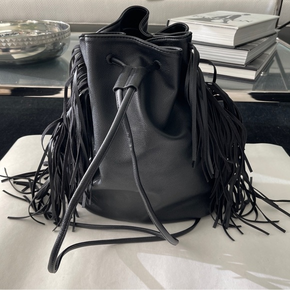 Victoria Secret Fringe Black Backpack Brand New with Tags - Picture 2 of 8